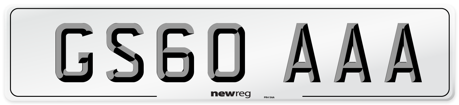 GS60 AAA Number Plate from New Reg